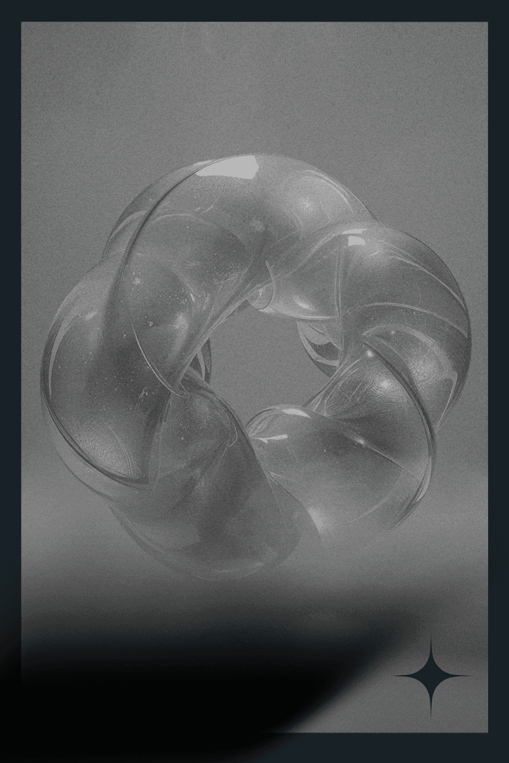 This blog thumbnail features the title "Cap Table Management for Founders: Avoiding Mistakes Before Series A" in bold white text over a muted grey background. The visual centerpiece is an abstract transparent geometric form, with the date "01 October, 2025" and the section "Market Models & Revenue" in smaller text at the top, designed for content on startup equity and founder ownership.
