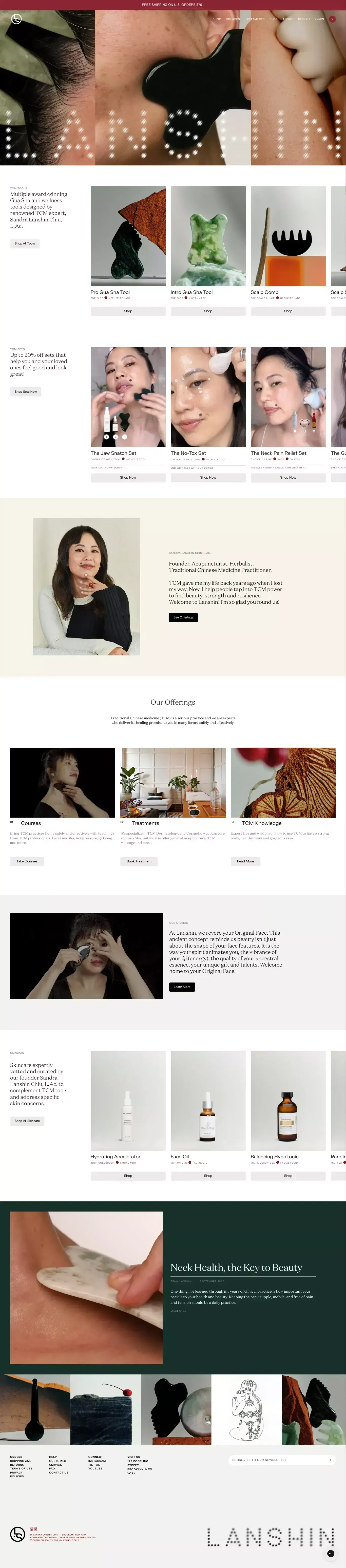 Lanshin– LANSHIN ecommerce page screenshot showcasing Beauty and Ecommerce design