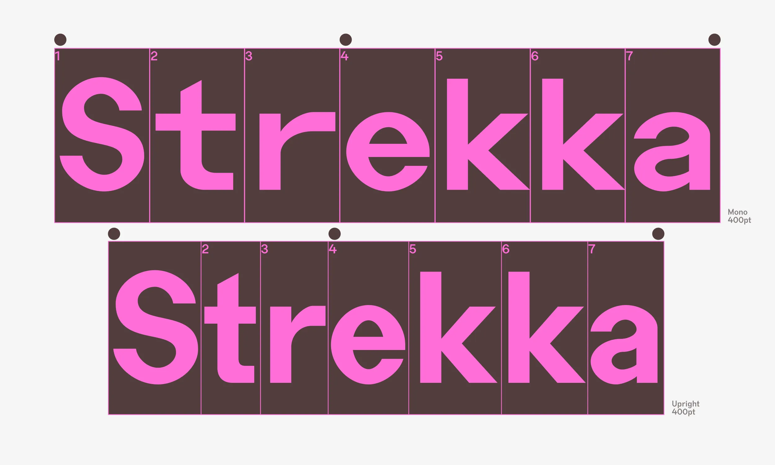 Strekka font family