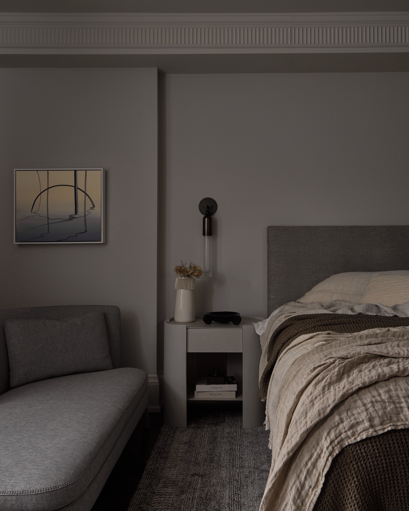 Old Forest Hill: primary bedroom, by Kim Lambert Design