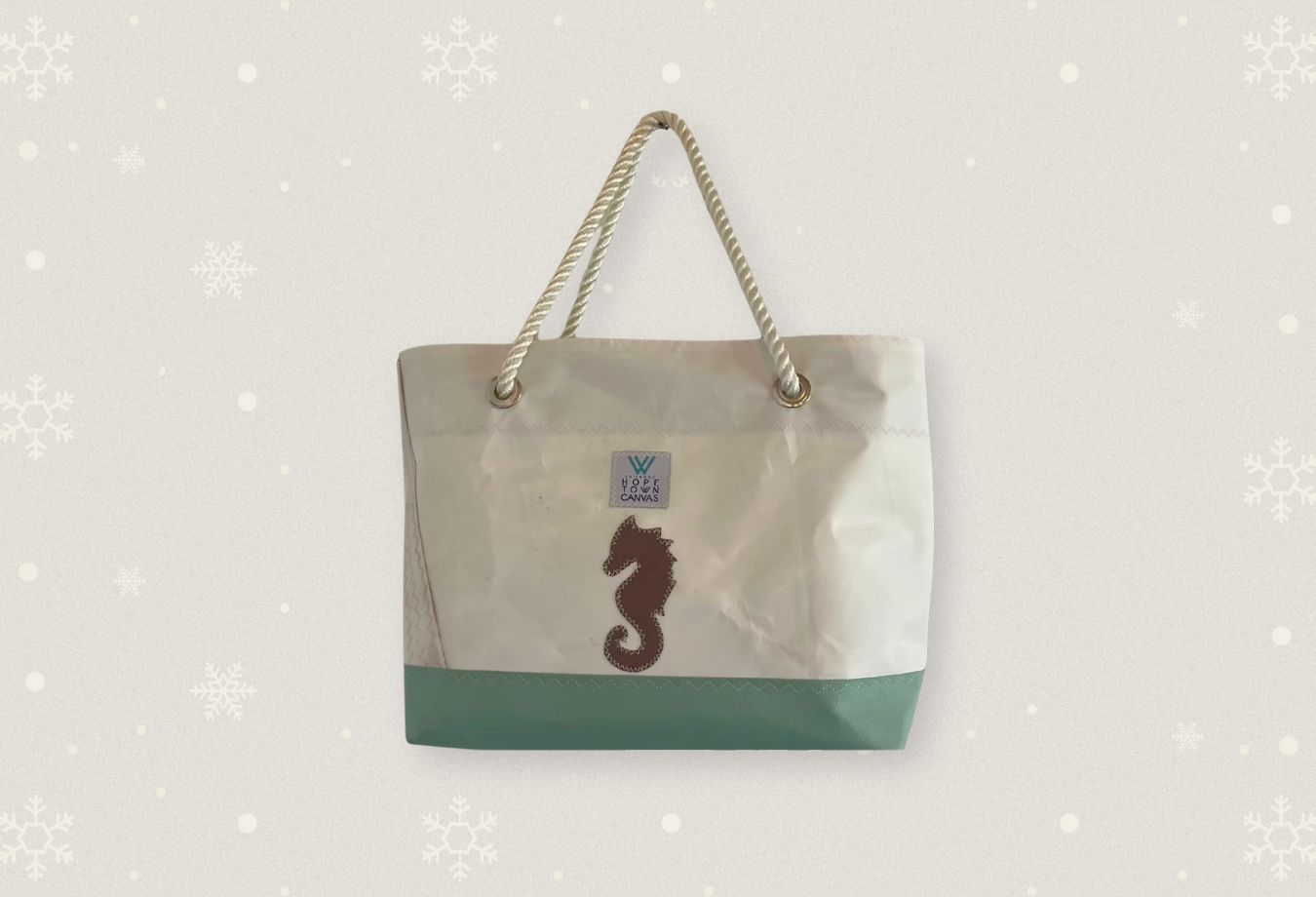 Hope Town Canvas Sail bag reused sails beach tote