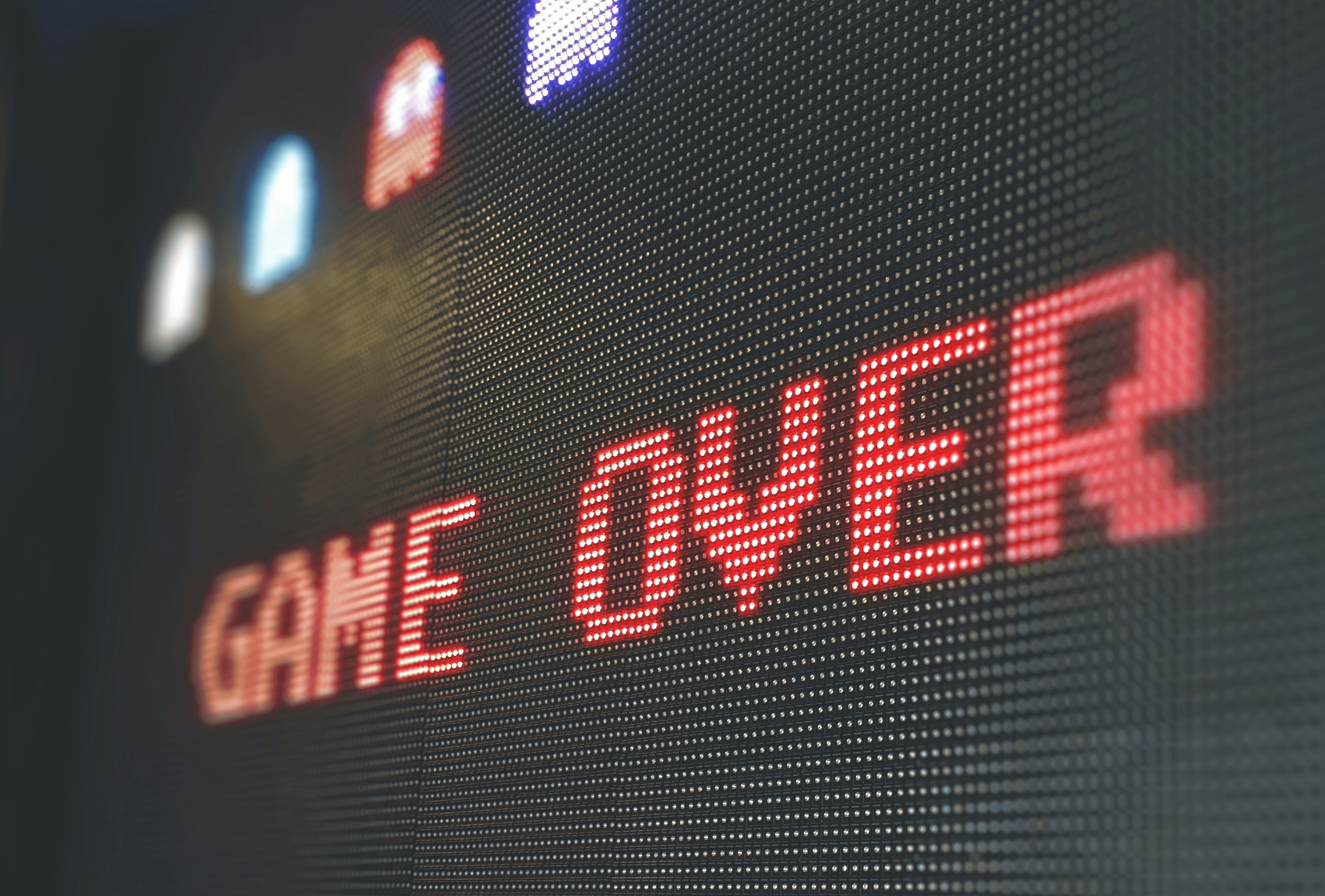 PAC-MAN "Game Over" screen