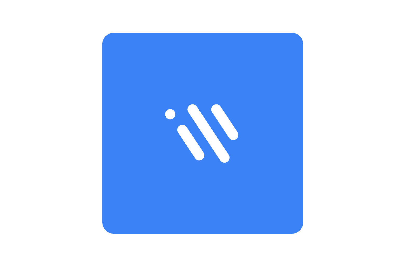 Workvivo logo on blue background.