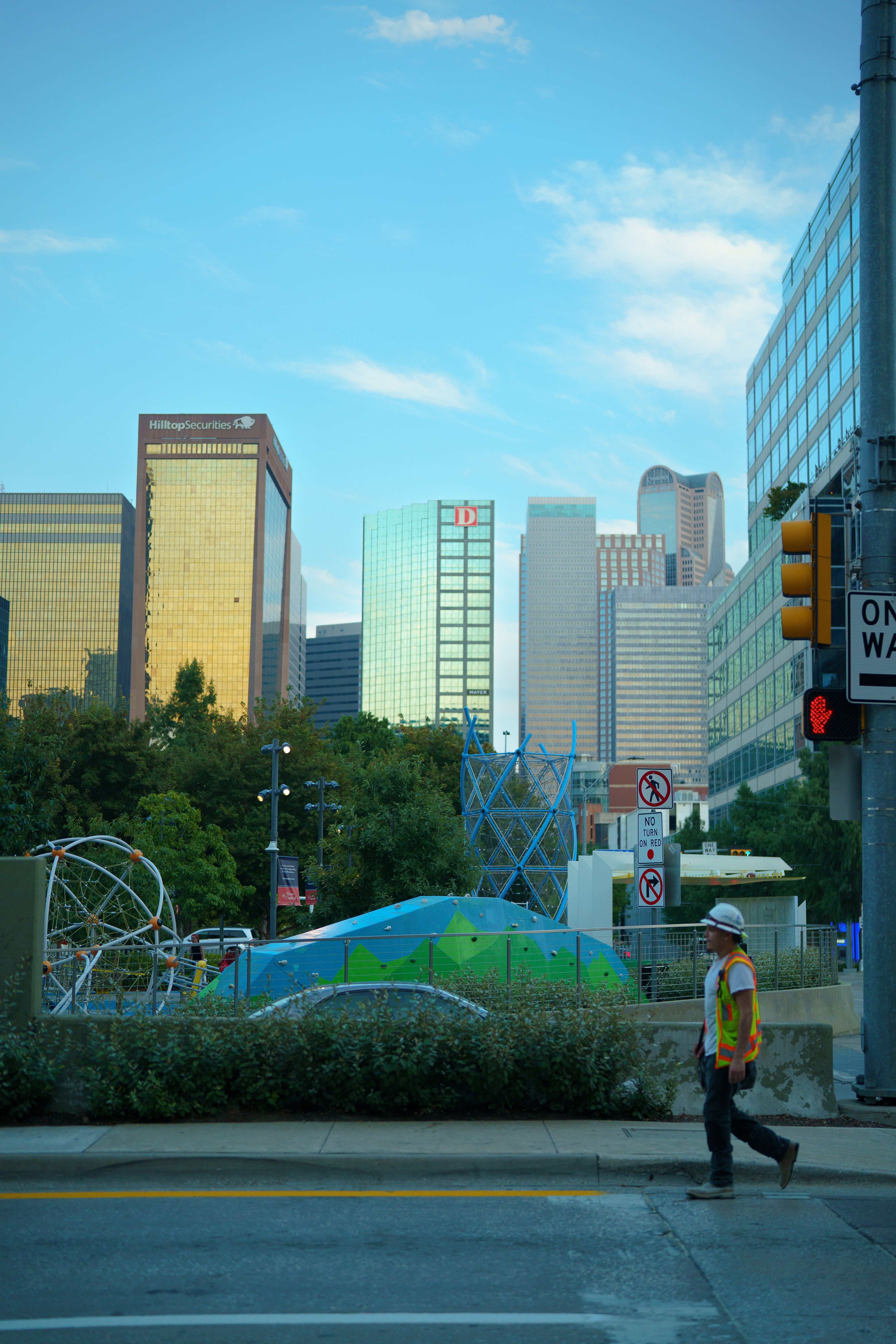 Glass of white wine held on a table