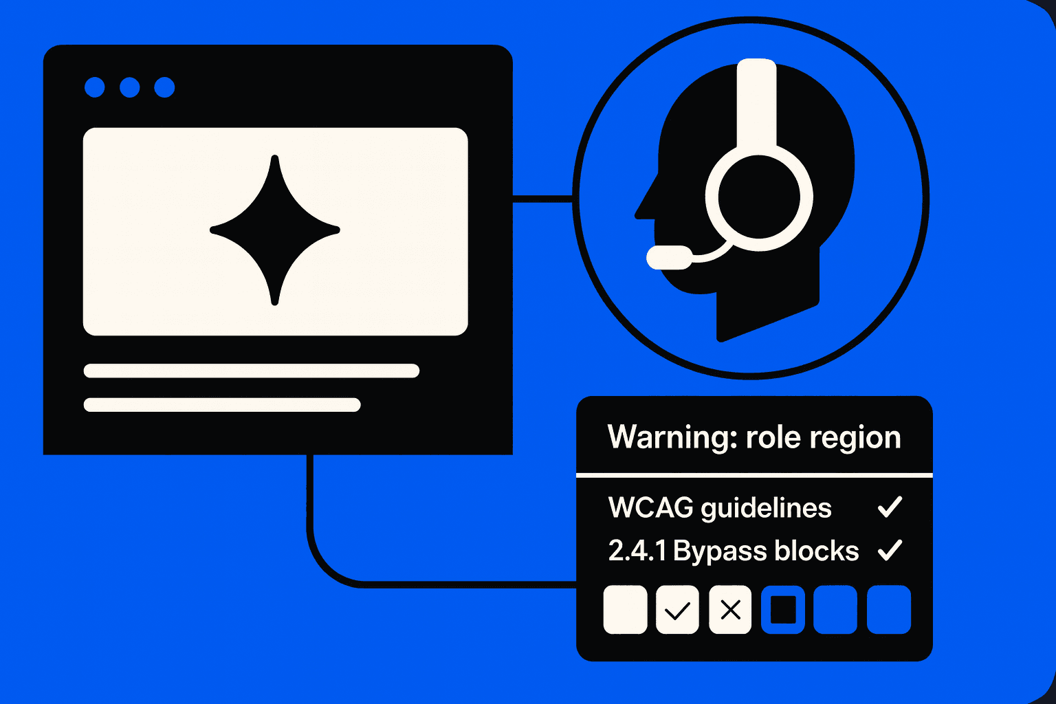 screen reader testing highlighting incorrect aria labels and roles