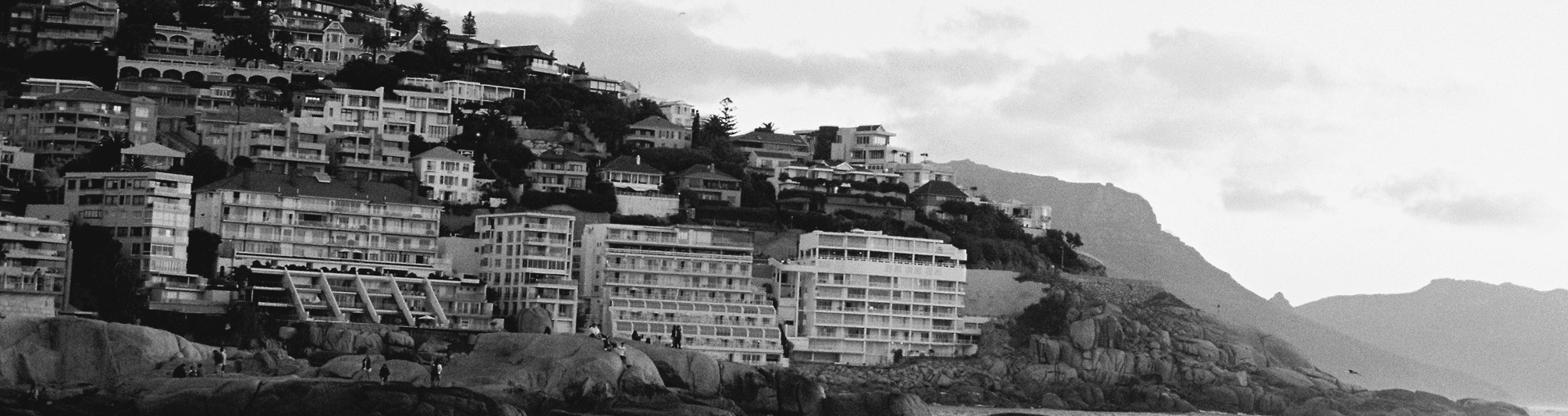 Homes overlooking the Cape Town coastline