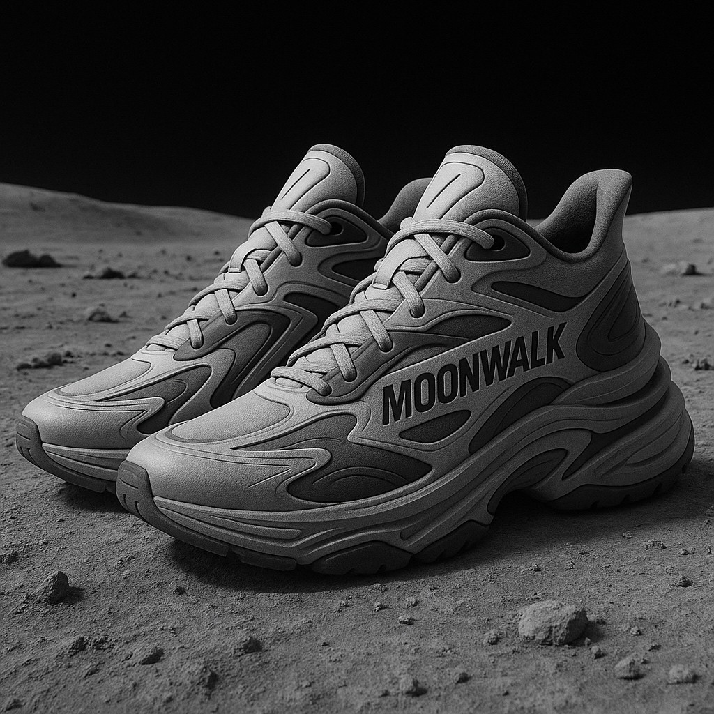 Moonwalk Sneakers on the moon