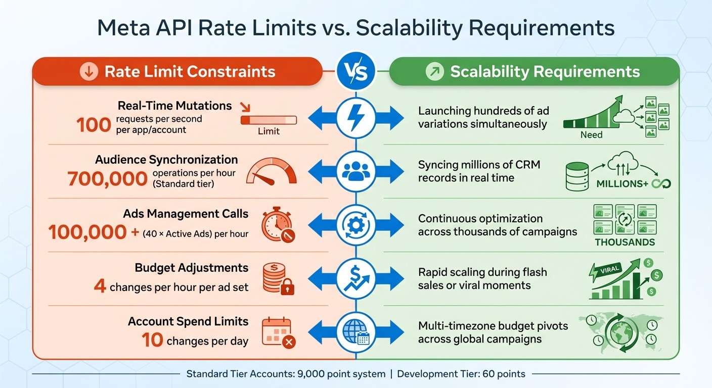 Meta API Rate Limits vs Scalability Requirements Comparison Chart