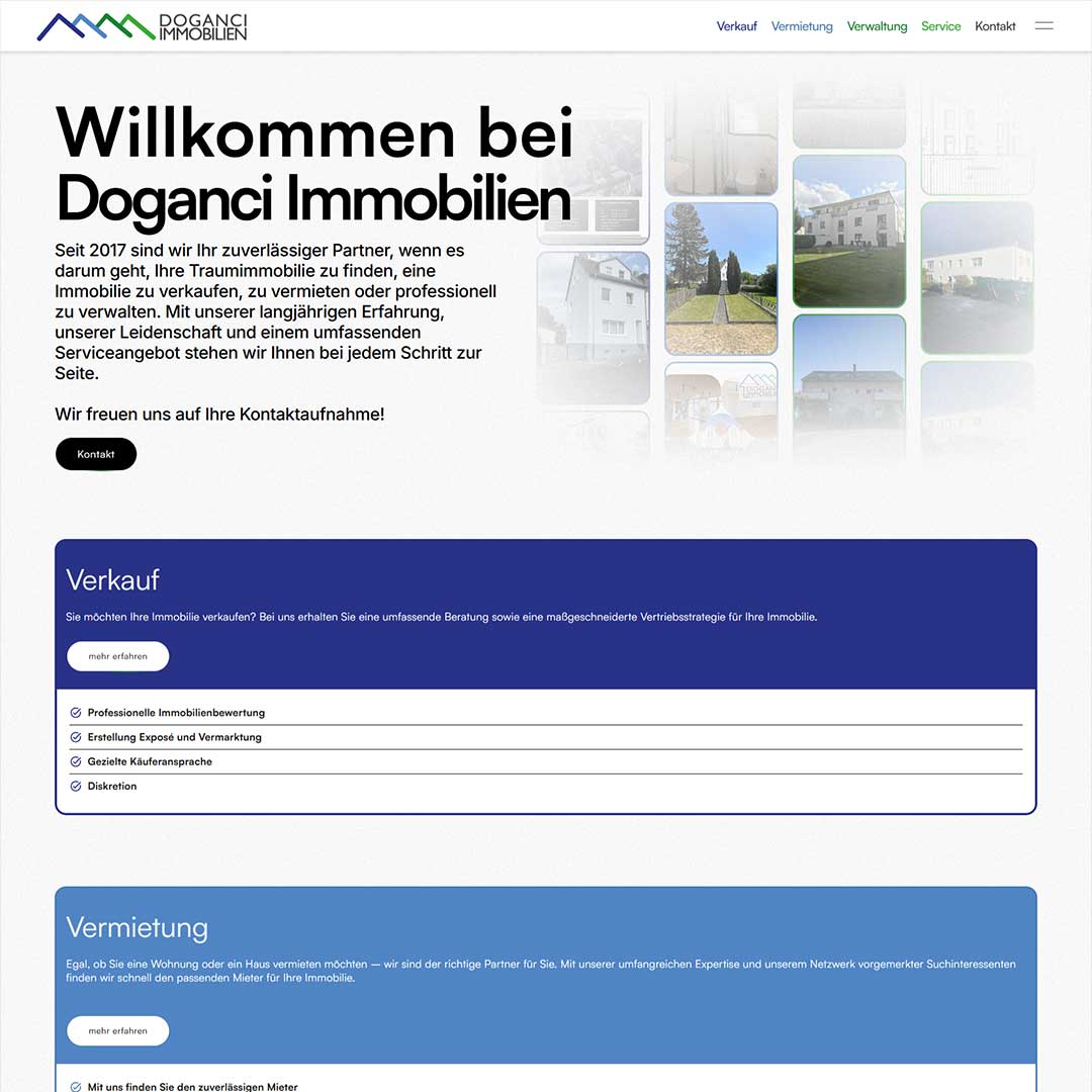 Ein bild von der Webseite www.doganci-immobilien.de