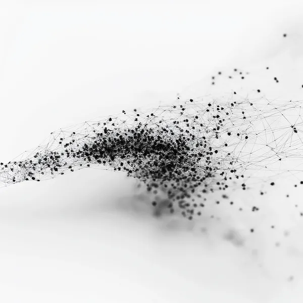 Abstrakte Darstellung vernetzter Punkte