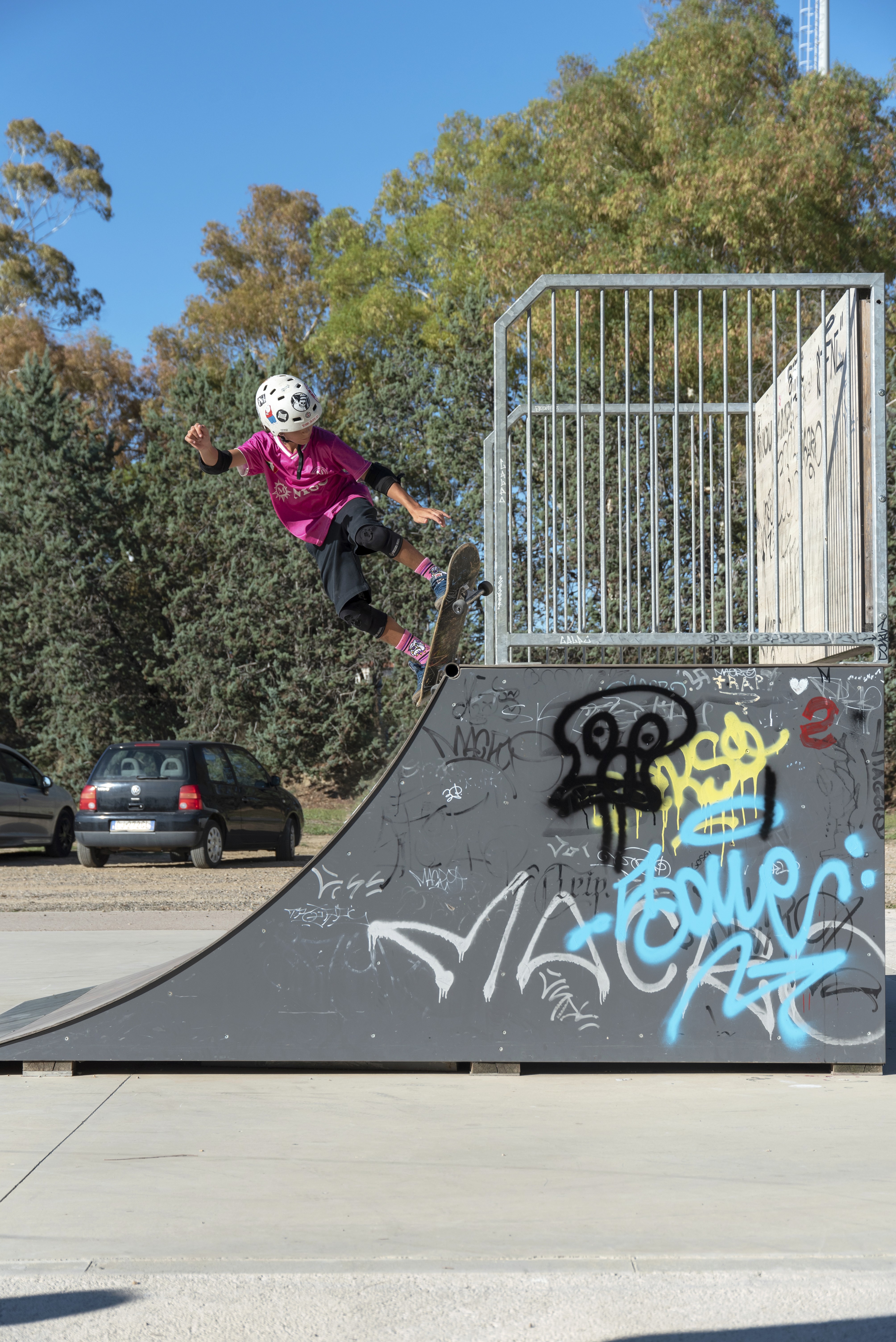 Sport fans with flares