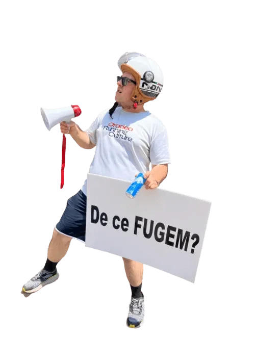 Membru ORC înaintea unei alergări de comunitate