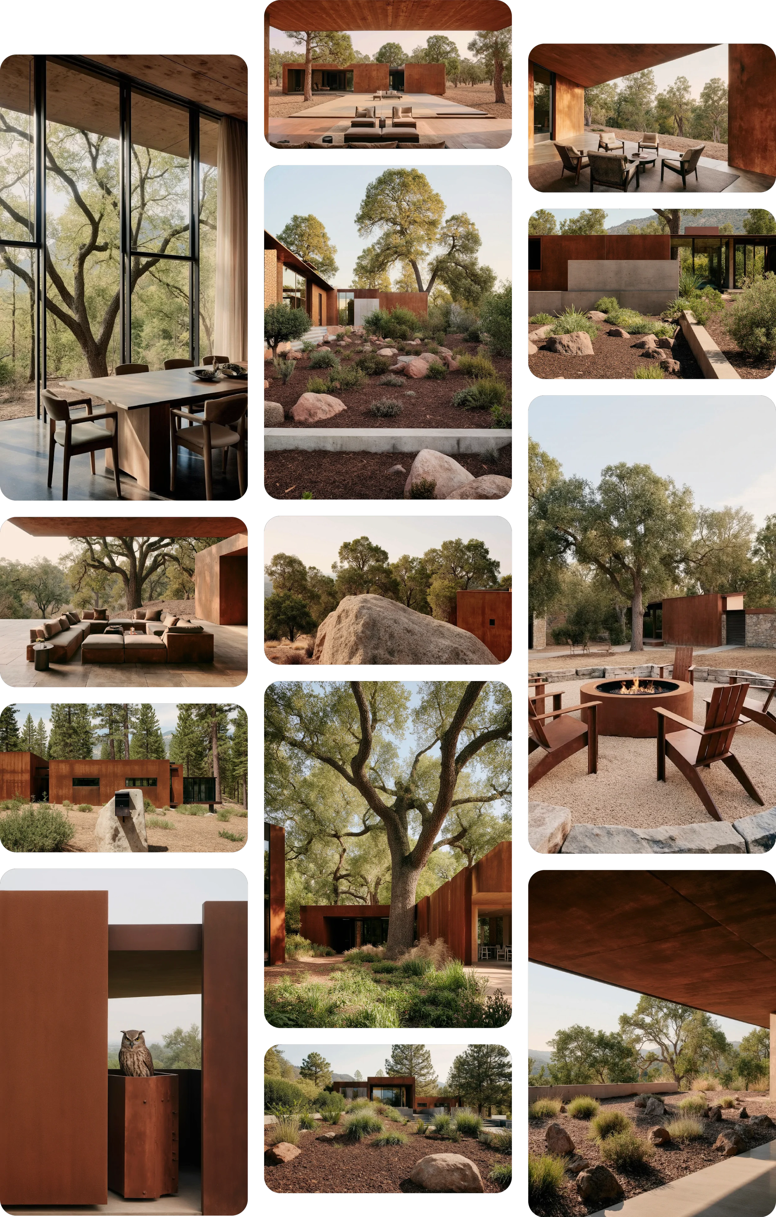 Masonry gallery of contemporary landscape architecture.