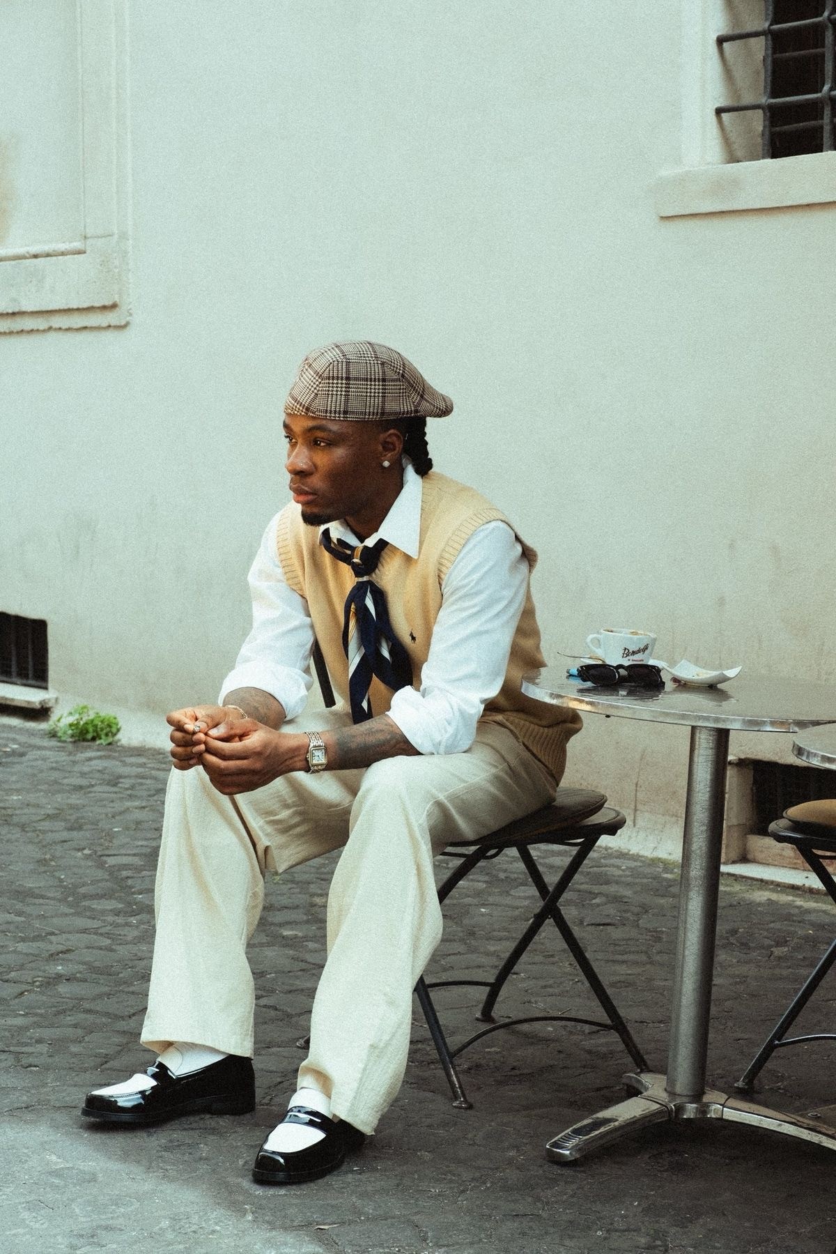 Stylish individual in Crowd