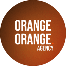 Round Big OrangeOrange Agency logo on the orange backgoround