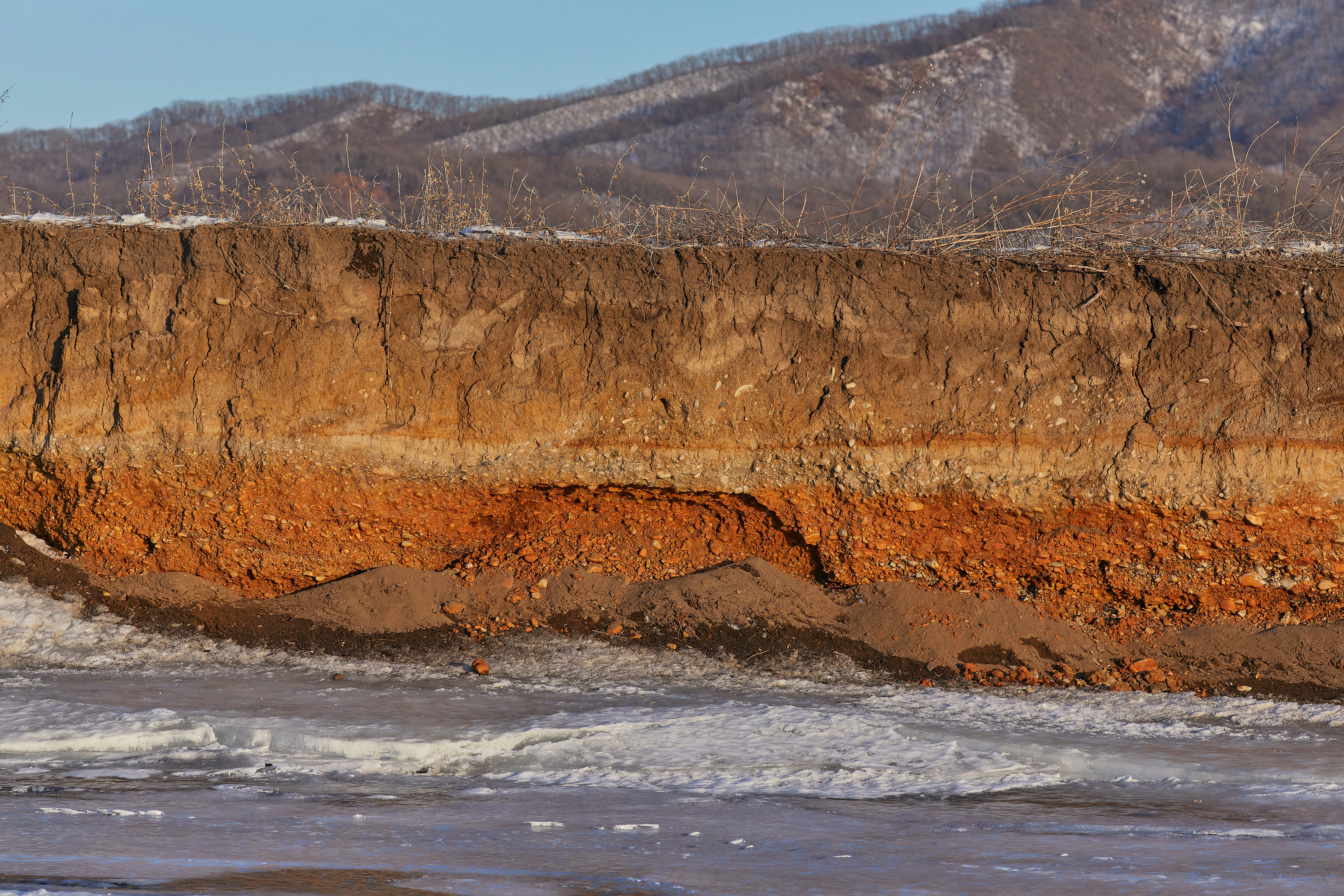 a cliff that has been eroded by the ocean