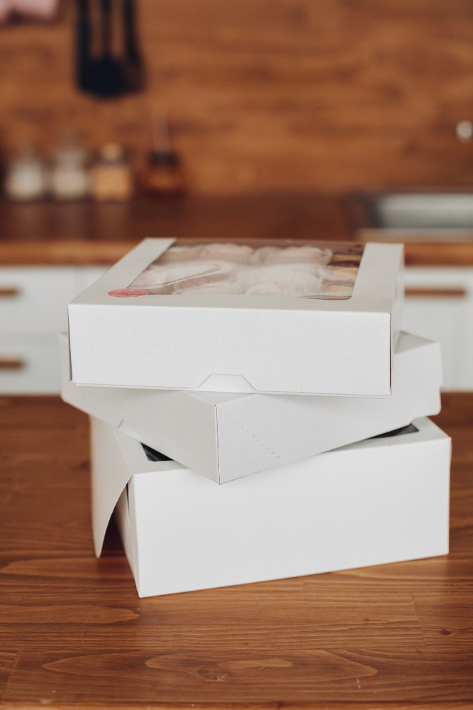 Packaging mockup on designer’s desk