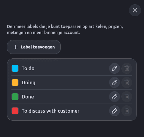 Label management