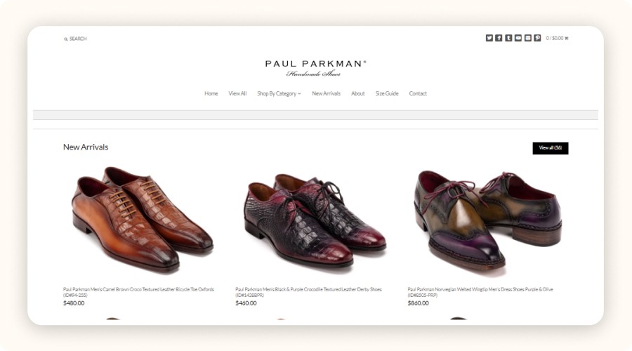 Paul Parkman shoe collection
