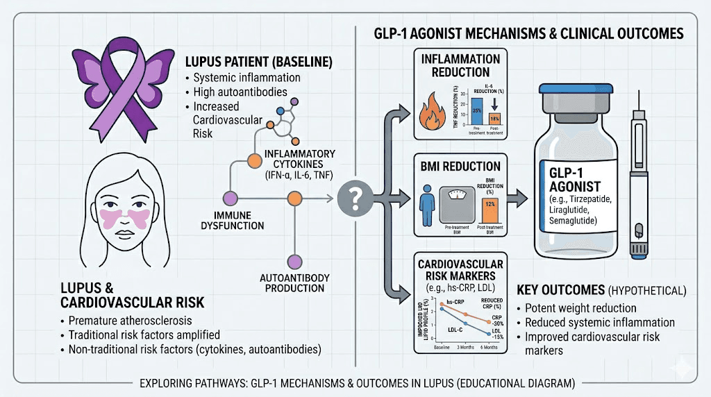 GLP-1 receptor agonist research outcomes in systemic lupus erythematosus patients
