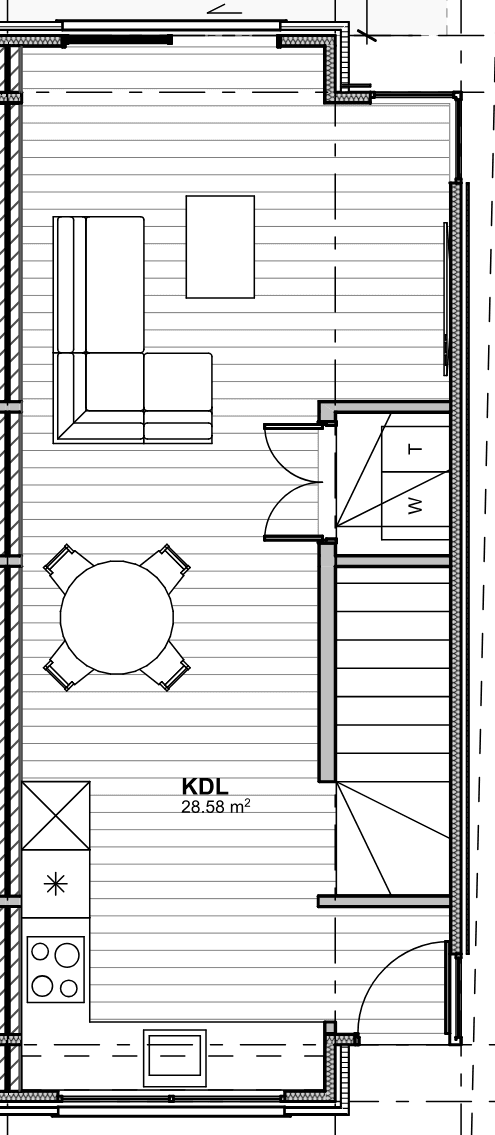 Type A ground floor plan