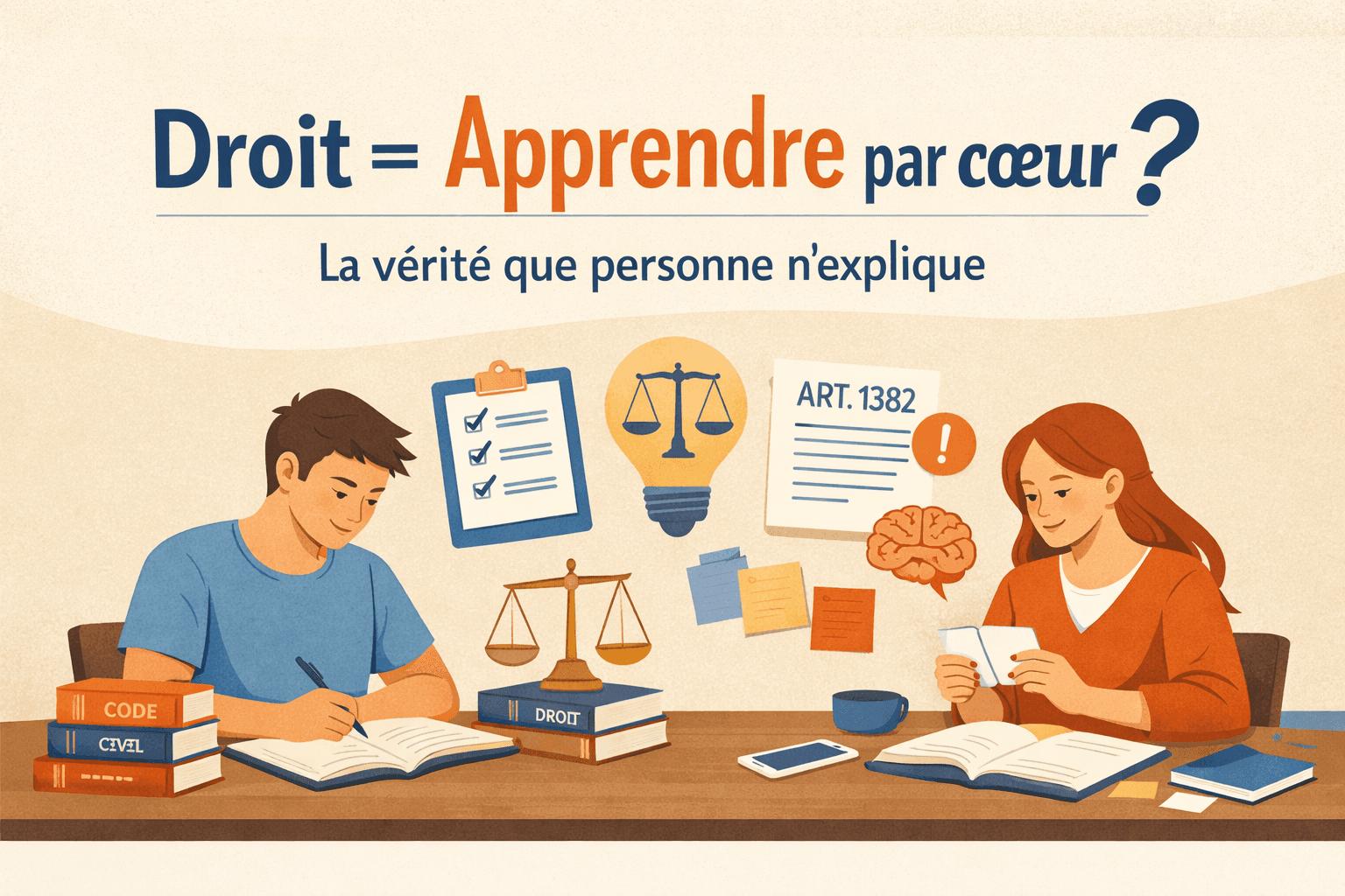 Droit = apprendre par cœur ? La vérité que personne n’explique