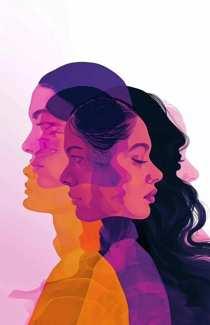 Obraz przedstawiajacy różne twarze