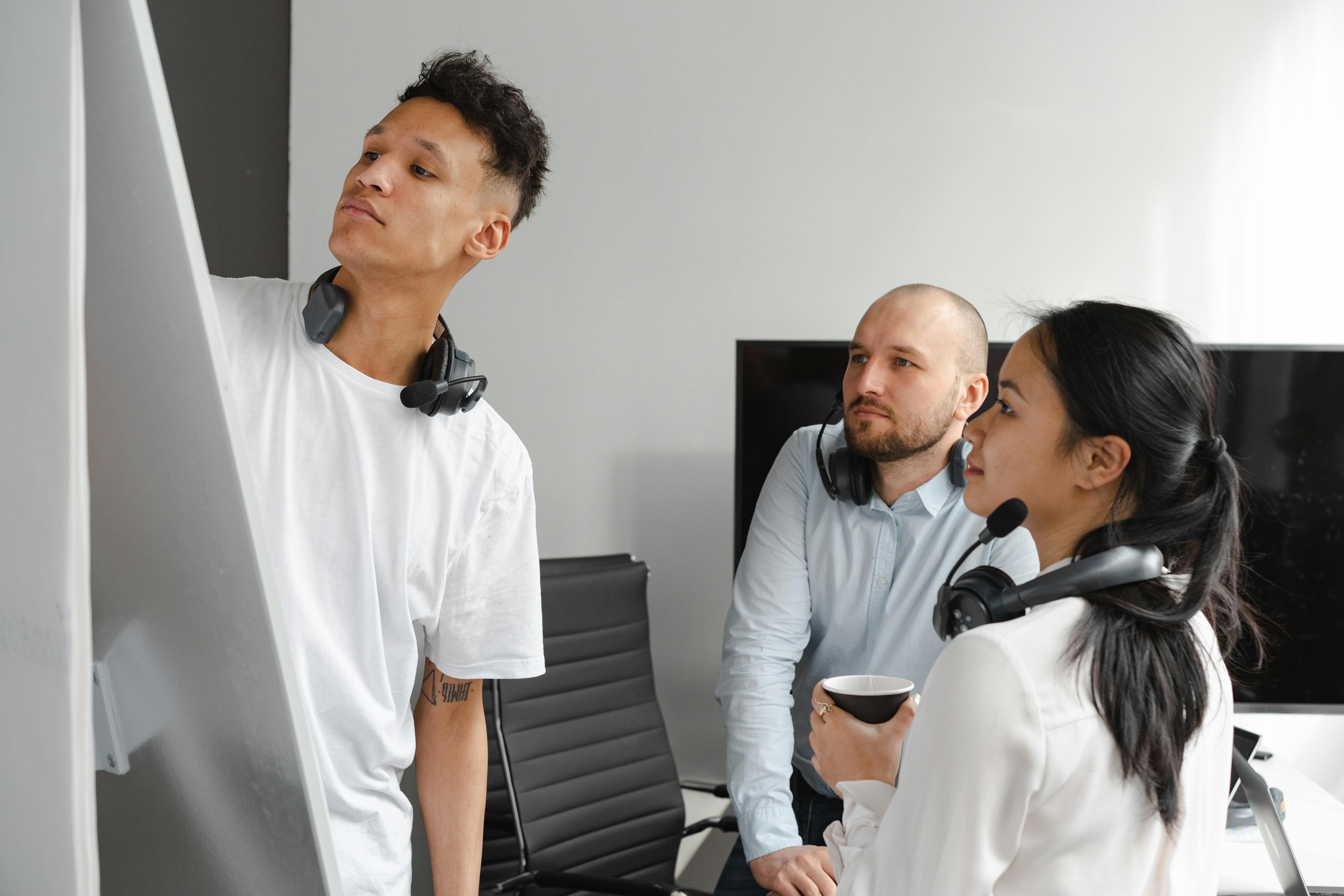 The guy shows off his skills