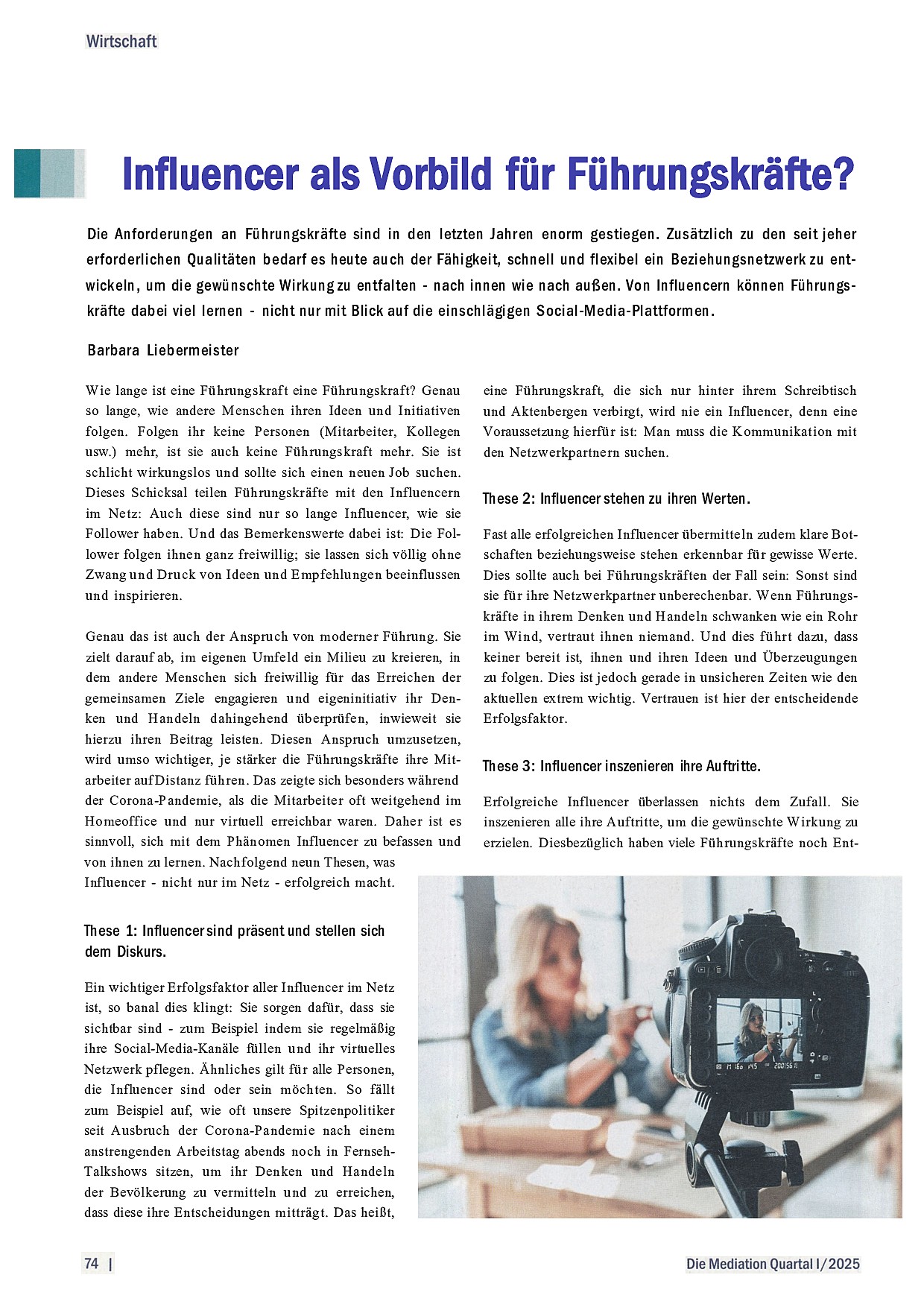 Cover: Influencer als Vorbild für Führungskräfte?