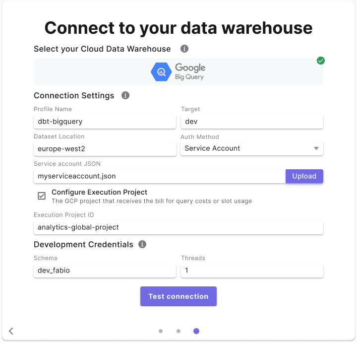 Setting Up Your dbt™ - BigQuery Connection | paradime.io