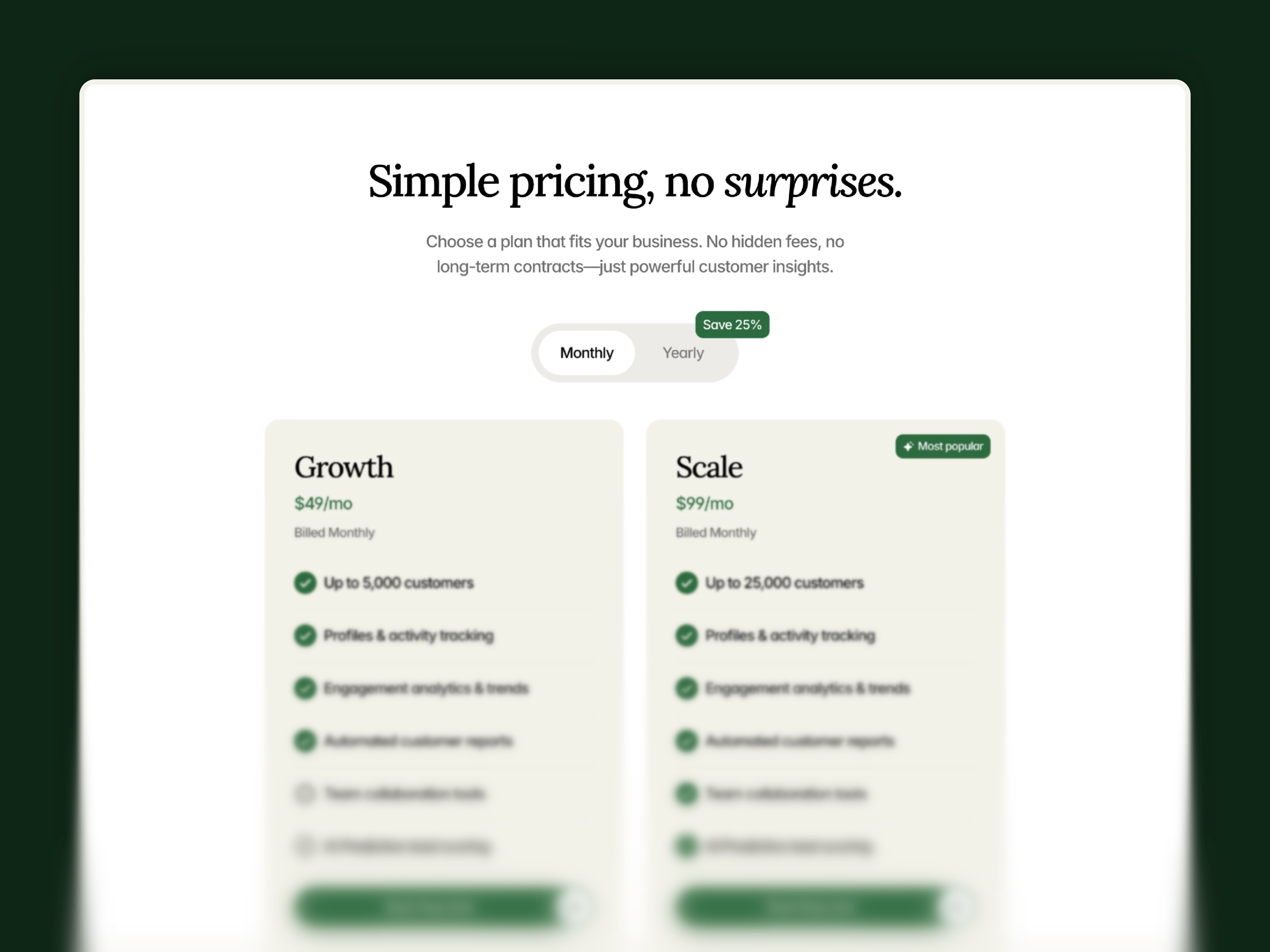Screenshot of Vergé Framer template