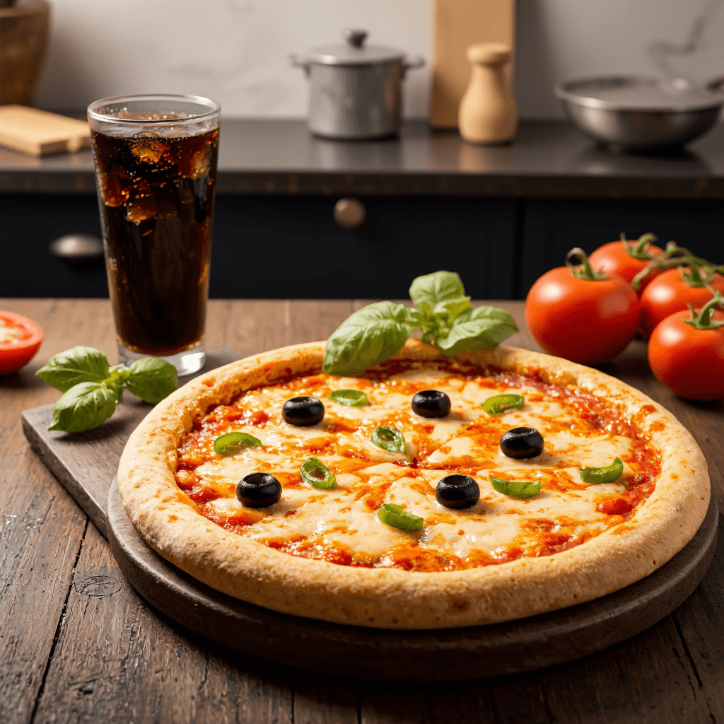 product photography of a pizza