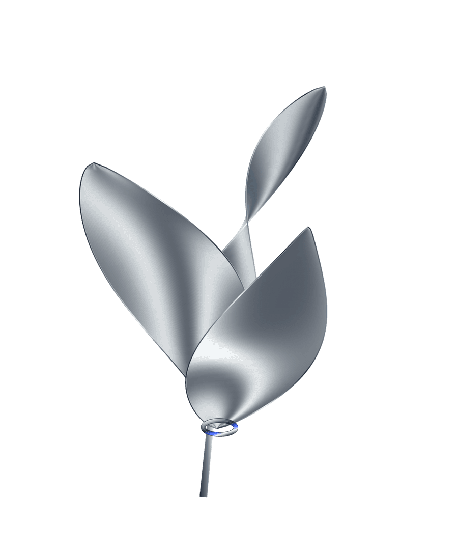 Original folded metallic botanical vector illustration with cobalt accents