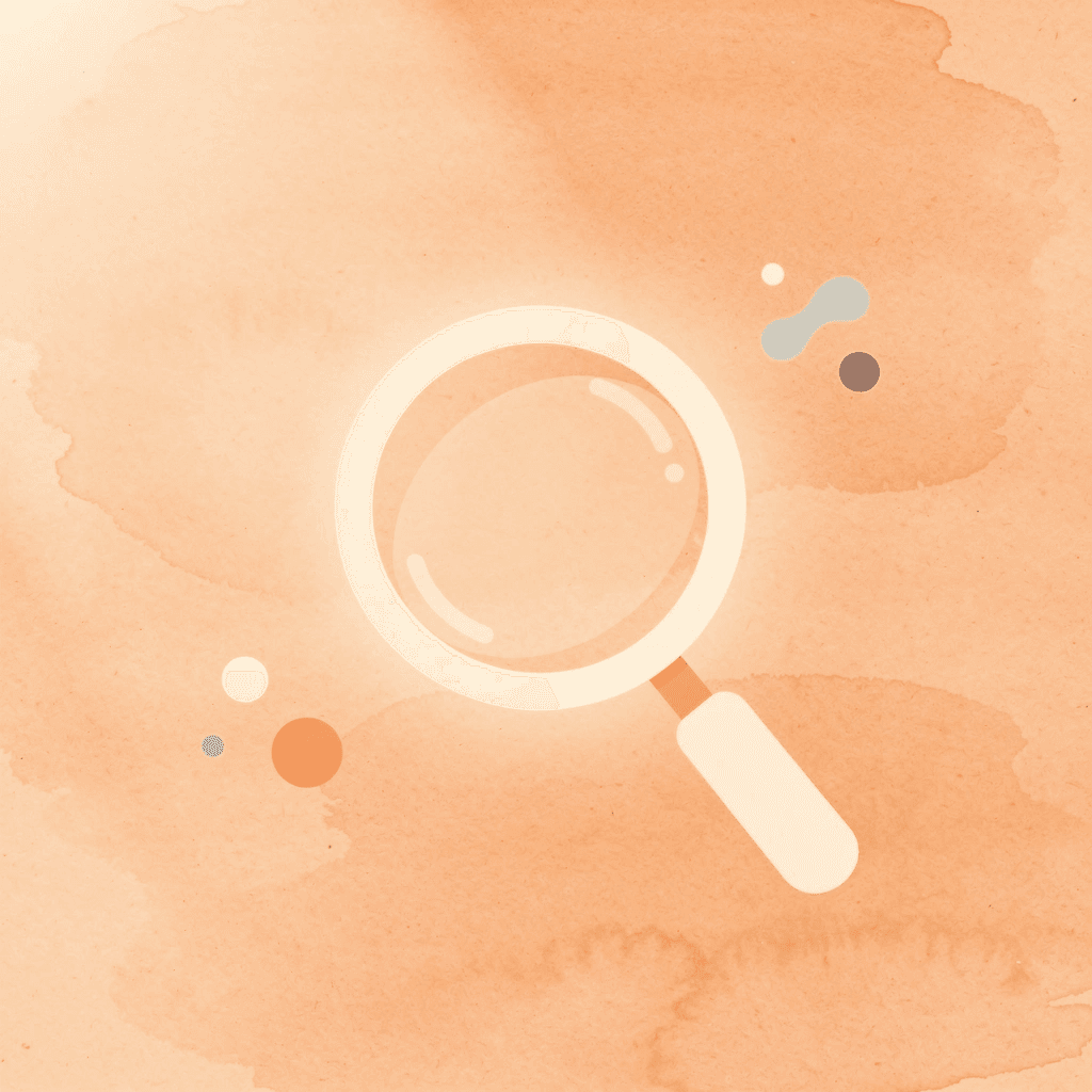 Magnifying glass icon representing search intent and customer discovery