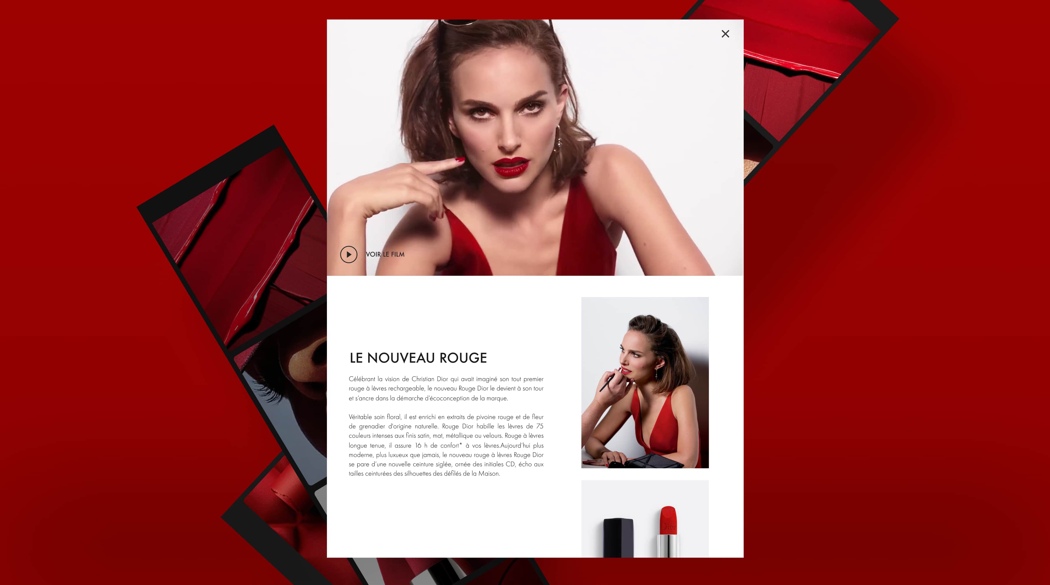 Inner page from the Rouge Dior event website