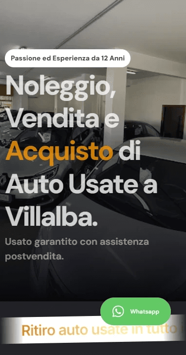 Sito web SEO per rivendita auto usate di Settecamini – Green Code Agency