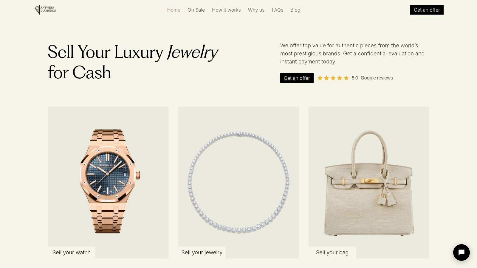 Screenshot from https://www.antwerpdiamondstore.com