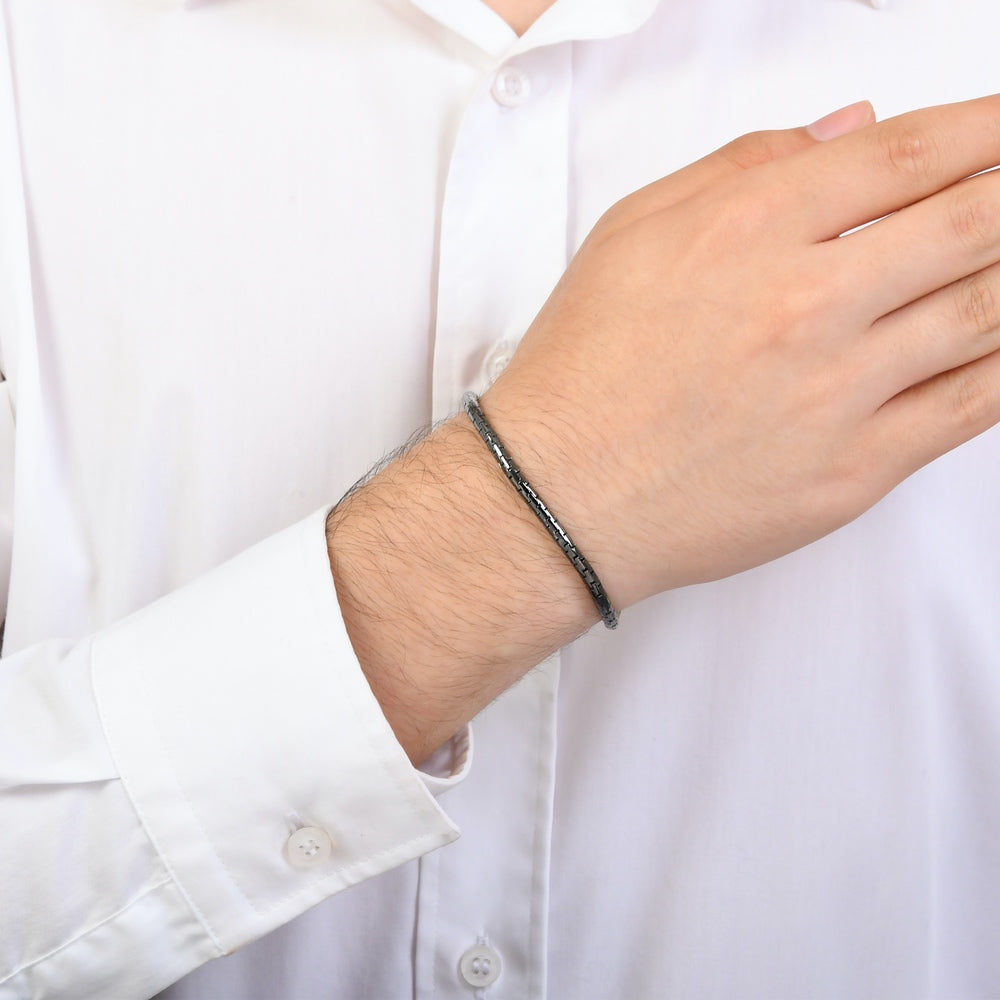 Assos Pırlanta 14 Ayar Altın Tasarım Şık Erkek Zincir Bileklik