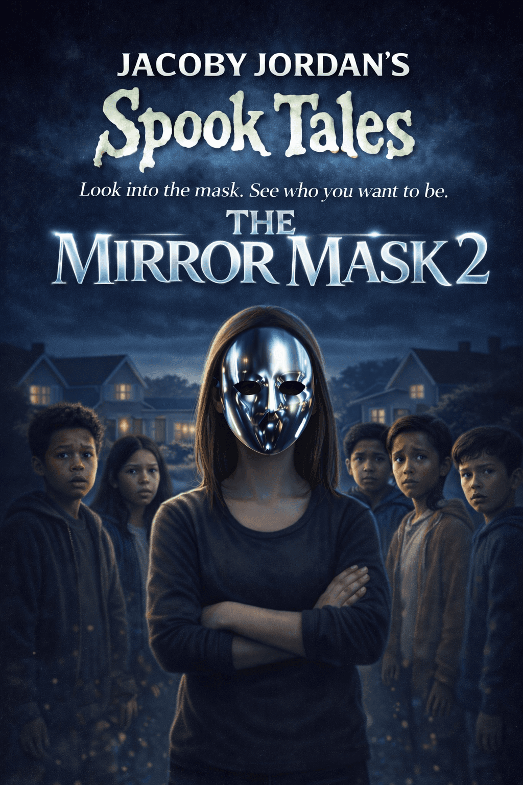 Silhouetted agapanthus flowers against a gradient sky.