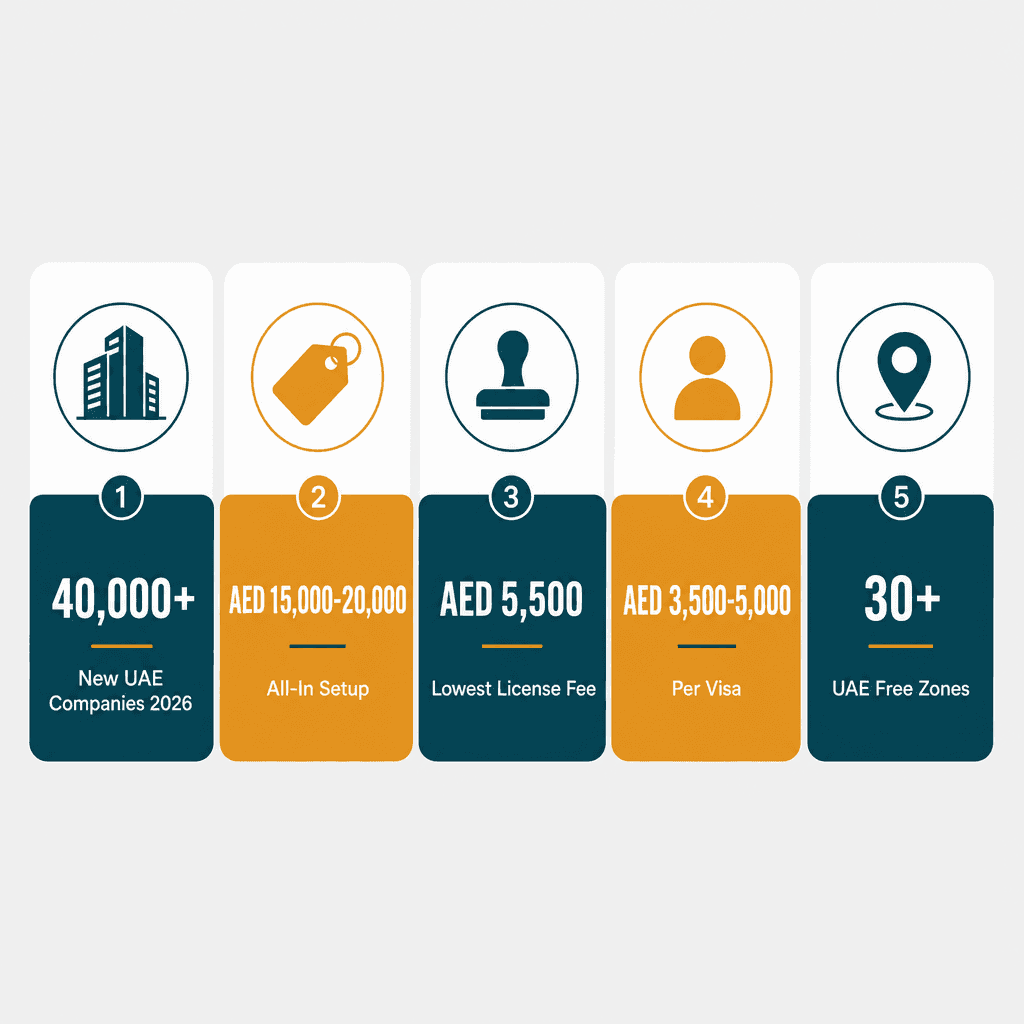 Infographic: Low Cost Business Setup in Dubai