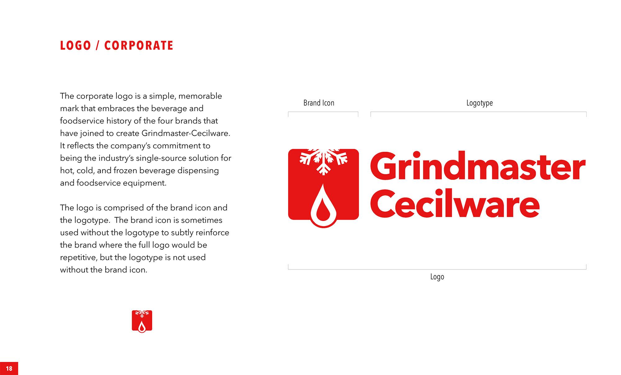 Grindmaster-Cecilware Brand Guidelines Sample Page