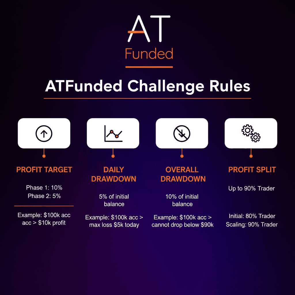 ATFunded Challenge Rules Infographic