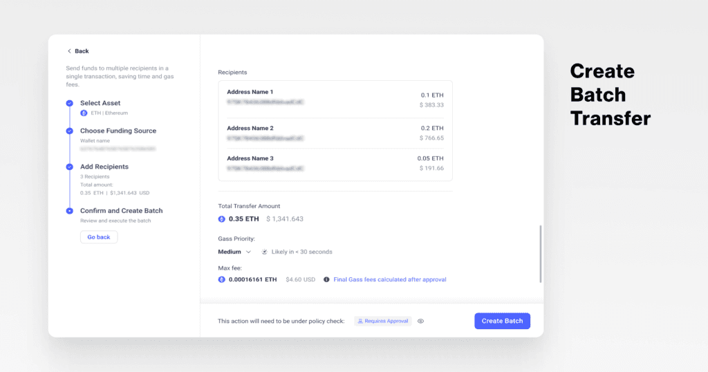 Utila's Batch Transfer Functionality