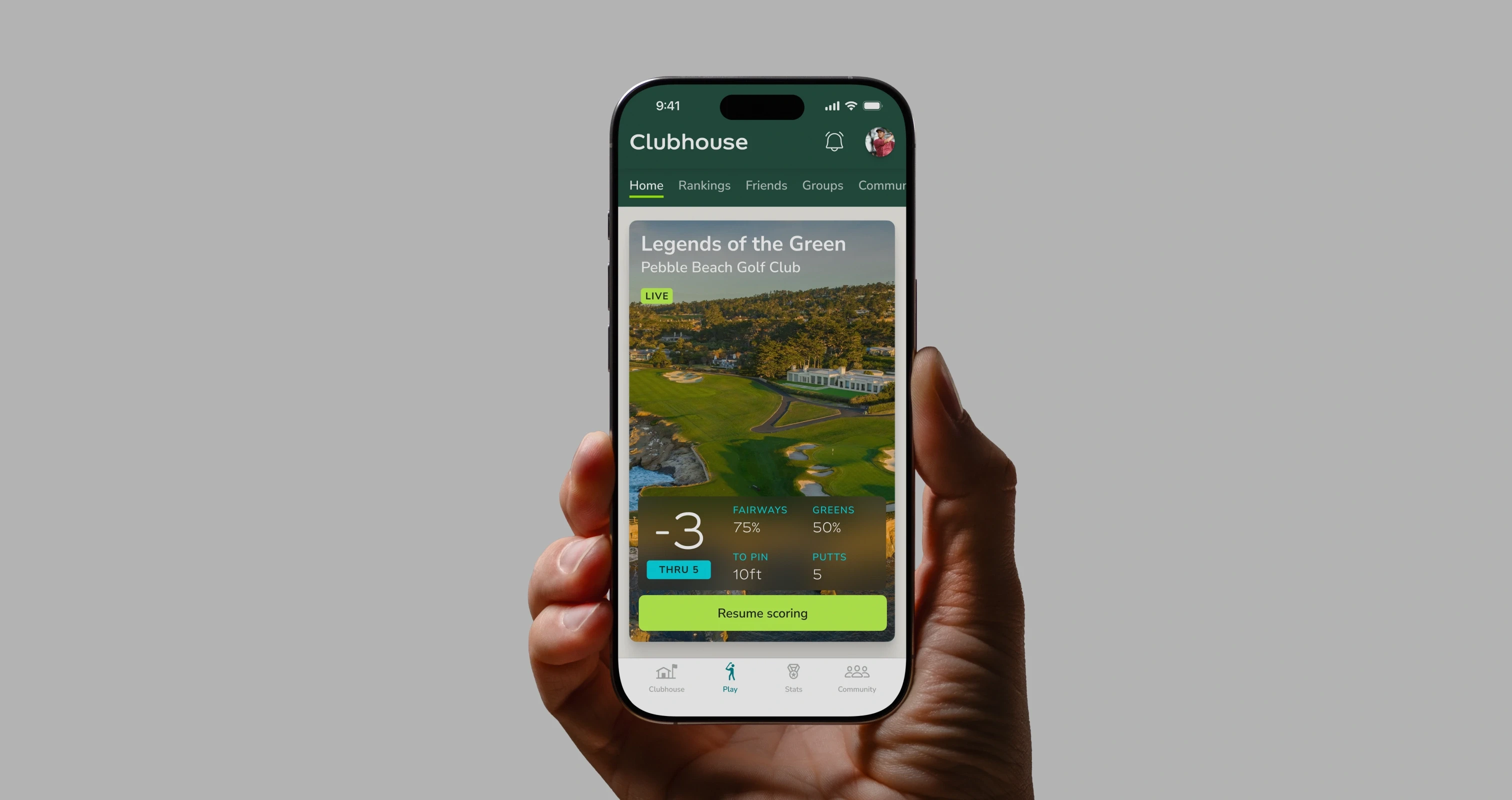 Unknown Golf brand identity, website, and app design
