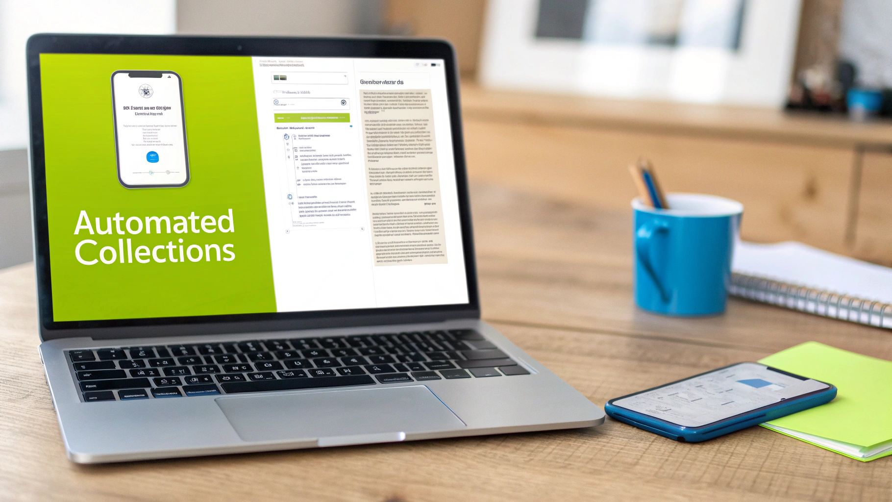 A cinematic shot of a computer screen showing a clean, automated accounts receivable dashboard with metrics like DSO and AR turnover clearly visible.