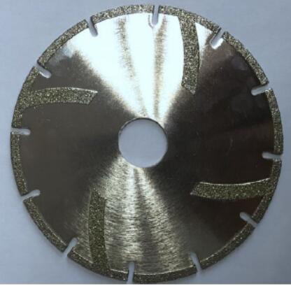 Sintered Segmented Blade with a metallic finish, designed for precision cutting of granite and stone.