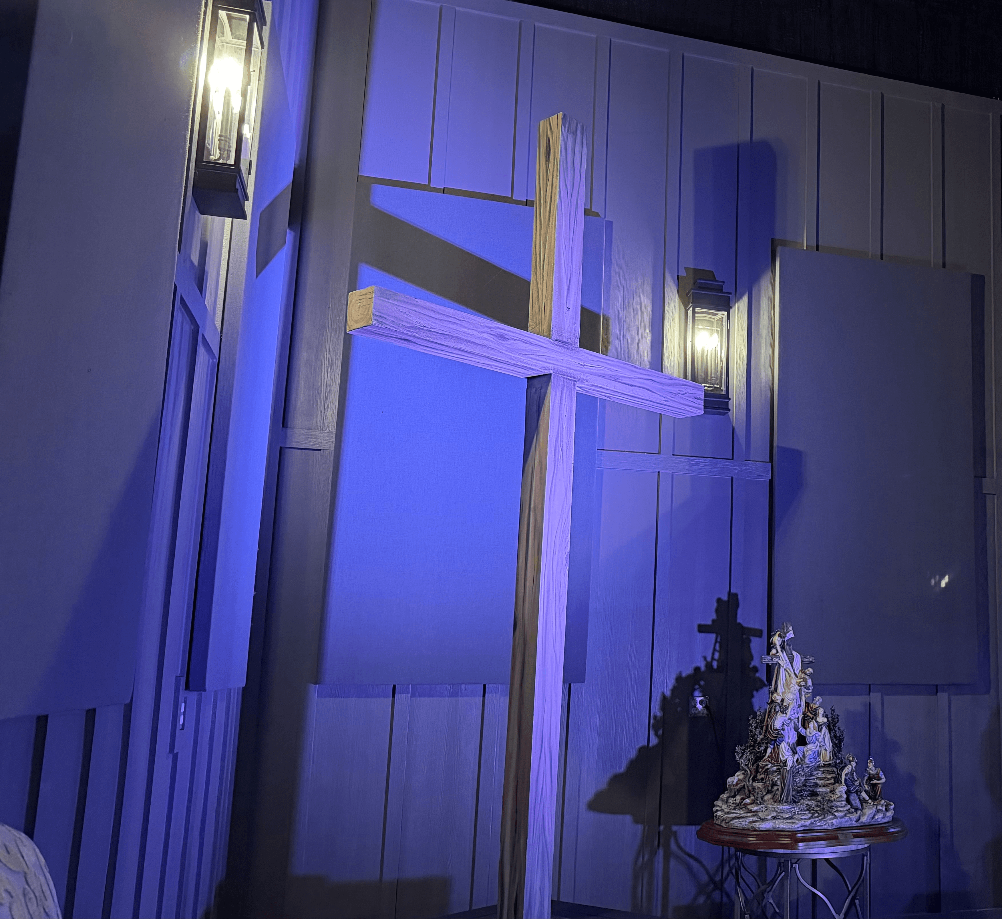 people near man on stage