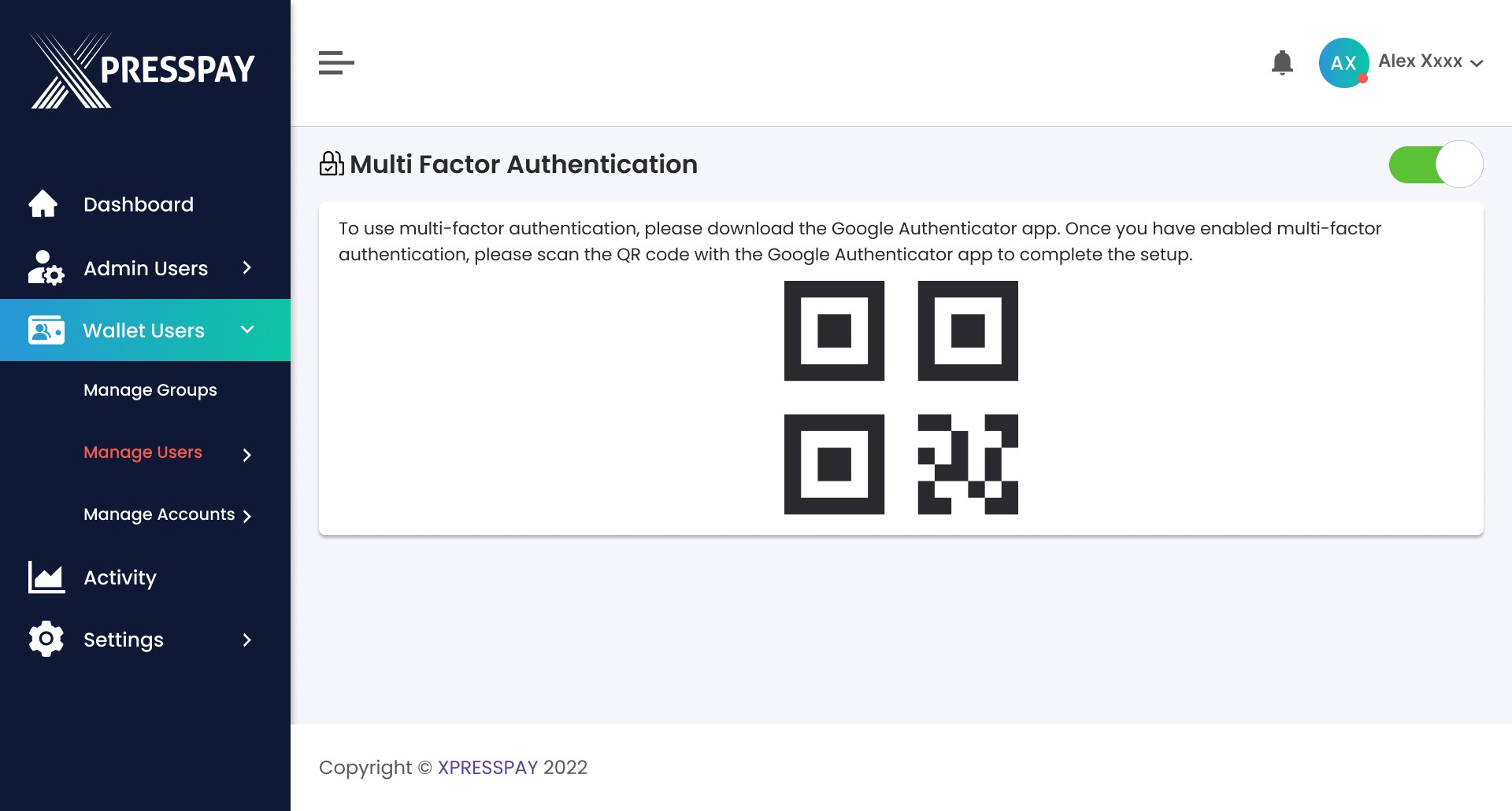 Multi Factor Authentication-enable