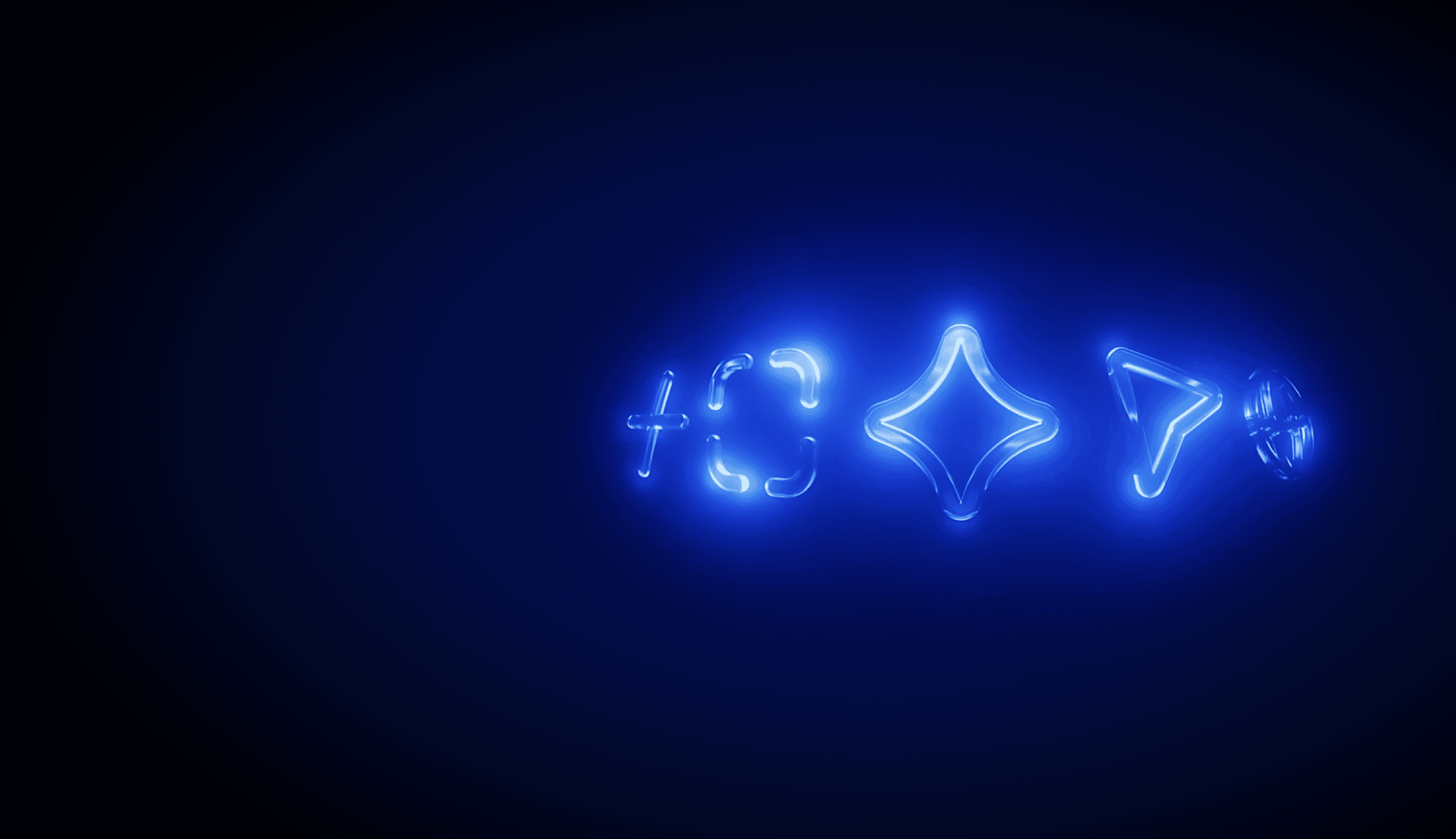 Blaue Icons, in der Mitte ein KI-Icon. Bild: Framer