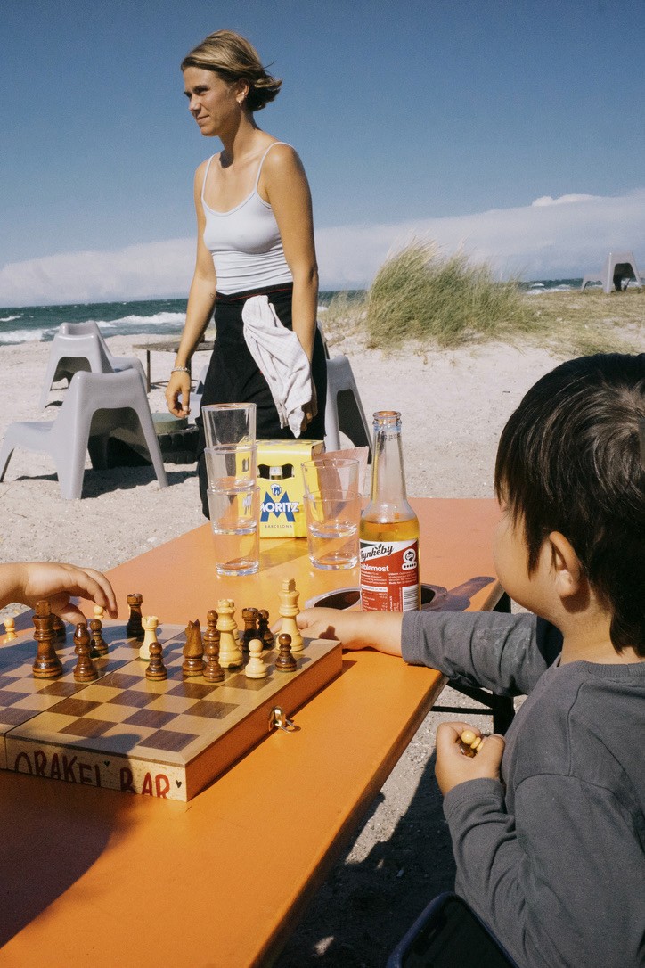 danish waitress in orakel bar in anholt denmark